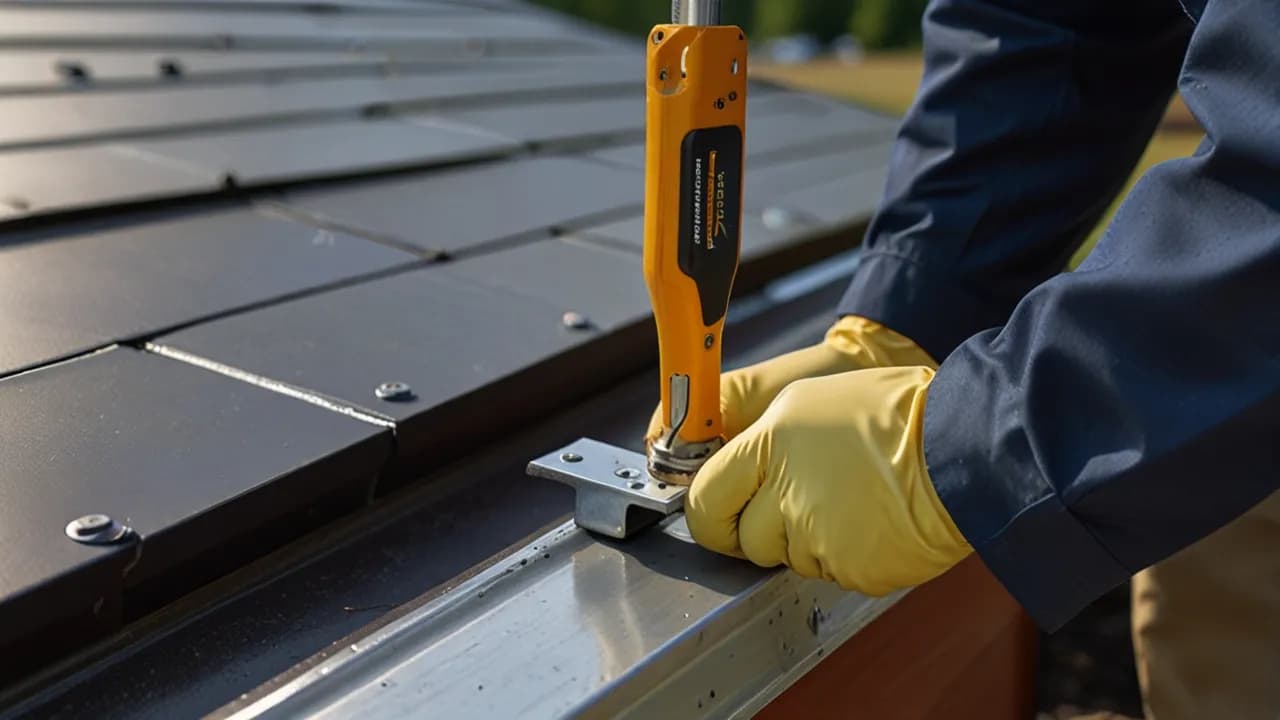 Montaż uchwytu odgromowego do blachy na rąbek: krok po kroku