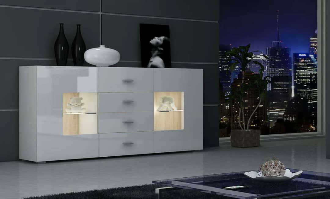 Eleganckie białe komody do salonu: jak wybrać idealny mebel